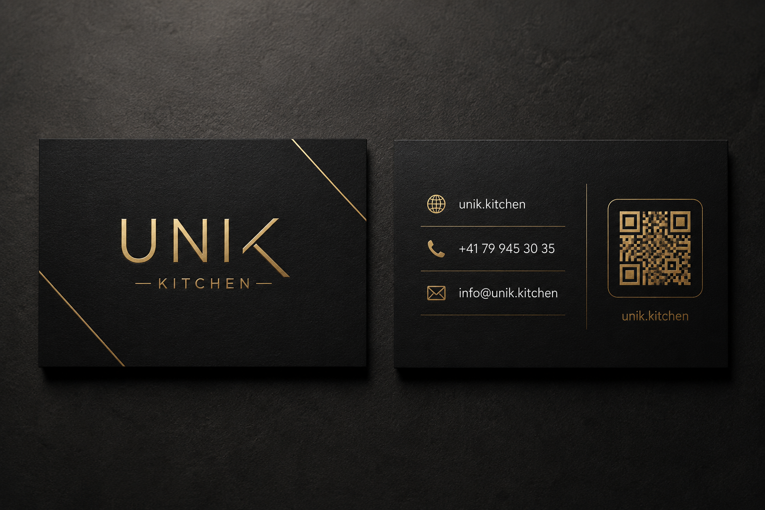 Unik Kitchen business card